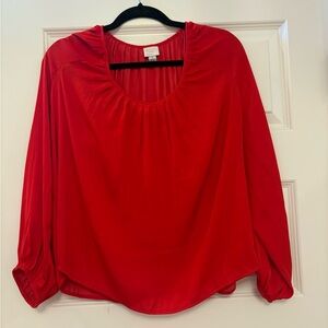 Red long sleeve blouse